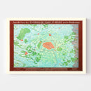 Vintage Map of Paris, France 1843