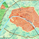 Vintage Map of Paris, France 1843