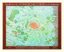 Vintage Map of Paris, France 1843