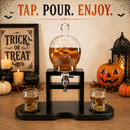 Skull Skeleton Wine & Whiskey Globe Decanter Set - 850 mL