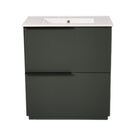 Fluted Bathroom Vanity With Ceramic Sink and Soft-Close Slides by HouseOfZazla