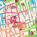 Vintage Map of Frankfurt, Germany 1844