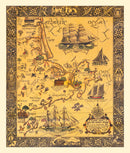 Vintage Map of Cape Ann, 1927