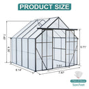 Double Door Polycarbonate house Raised Base And Anchor Aluminum Heavy Duty Walk In houses For Outdoor Backyard In All Season by HouseOfZazla