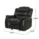 Classic Design Recliner, Upholstery Recliner, Glider Recliner - Black Berry by Unique Piece Furniture