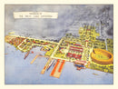 Vintage Map of Great Lakes Exposition Cleveland, 1936