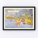 Vintage Map of Great Lakes Exposition Cleveland, 1936