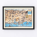 Vintage Map of Orange County Jamboree Playland, 1953