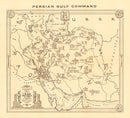 Vintage Map of Iran 1944