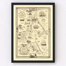 Vintage Map of Plymouth & Duxbury, 1929