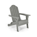 Foldable Weather Resistant Patio Chair with Built-in Cup Holder by LJGDeals