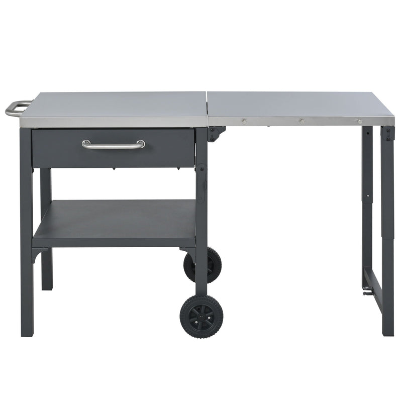 Foldable Outdoor Kitchen Cart With Storage For Patio, photo 2 of 35