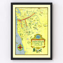 Vintage Railroad Map of United States 1917