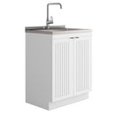 Murphy - Laundry Cabinet & Faucet And Stainless Steel Sink by Unique Piece Furniture
