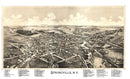 Vintage Map of Springville, New York 1892