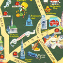 Vintage Map of London, England 1950
