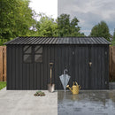 12x10 ft Metal Garden Shed Outdoor Storage by HouseOfZazla