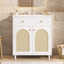 Modern Bathroom Vanity With Sink, Cabinet With Adjustable Shelf
