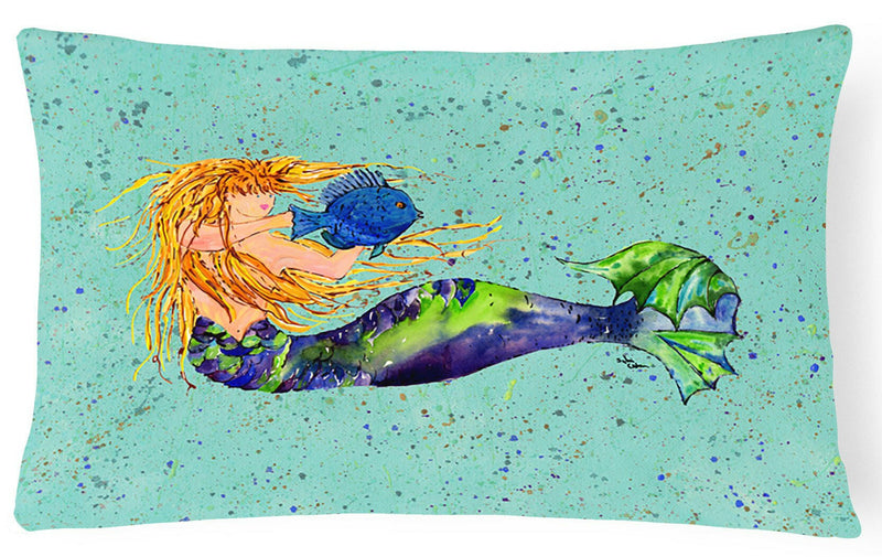 Mermaid   Canvas Fabric Decorative Pillow