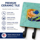 Blonde Mermaid on Teal Leash or Key Holder Wall Hooks, Coat Rack Wall Mount, for Hanging Keys, Towels, Aprons, Leashes