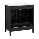 Elegant Fluted Bathroom Vanity With Sink, Soft Close Doors & Drawer by HouseOfZazla