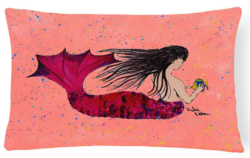 Mermaid   Canvas Fabric Decorative Pillow