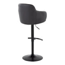 Boyne - Contemporary Adjustable Barstool With Swivel With Rounded T Footrest (Set of 2) by HouseOfZazla