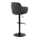 Boyne - Contemporary Adjustable Barstool With Swivel With Rounded T Footrest (Set of 2) by HouseOfZazla