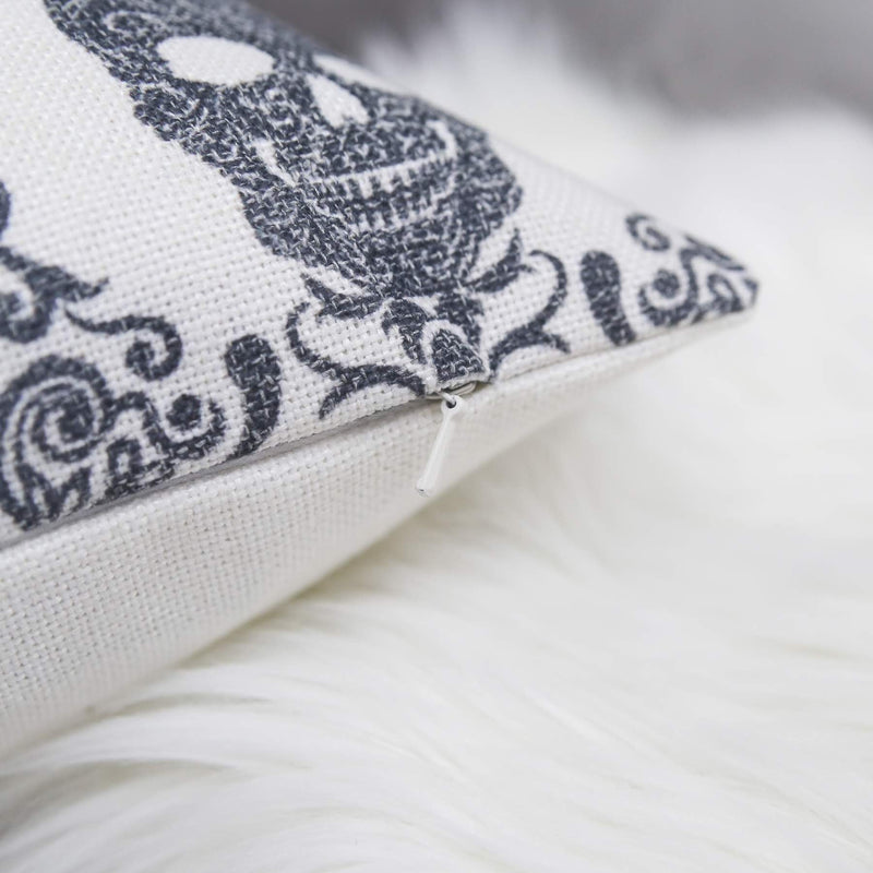 Gothic Damask Skull Throw Pillow, photo 2 of 6
