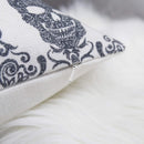 Gothic Damask Skull Throw Pillow