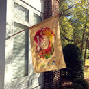 Red Headed Ginger Mermaid on Coral House Flag 28x40 Porch Sleeve Pole Decorative Outside Yard Banner Artwork Wall Hanging, Polyester