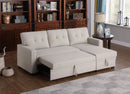 Upholstered Pull Out Sectional Sofa With Chaise by HouseOfZazla