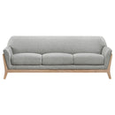 Vaughn 3-piece Fabric Upholstered Flared Arm Sofa Set Grey