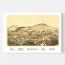 Vintage Map of Stamford, New York 1890