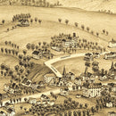 Vintage Map of Stamford, New York 1890