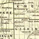 Vintage Map of Ohio 1845