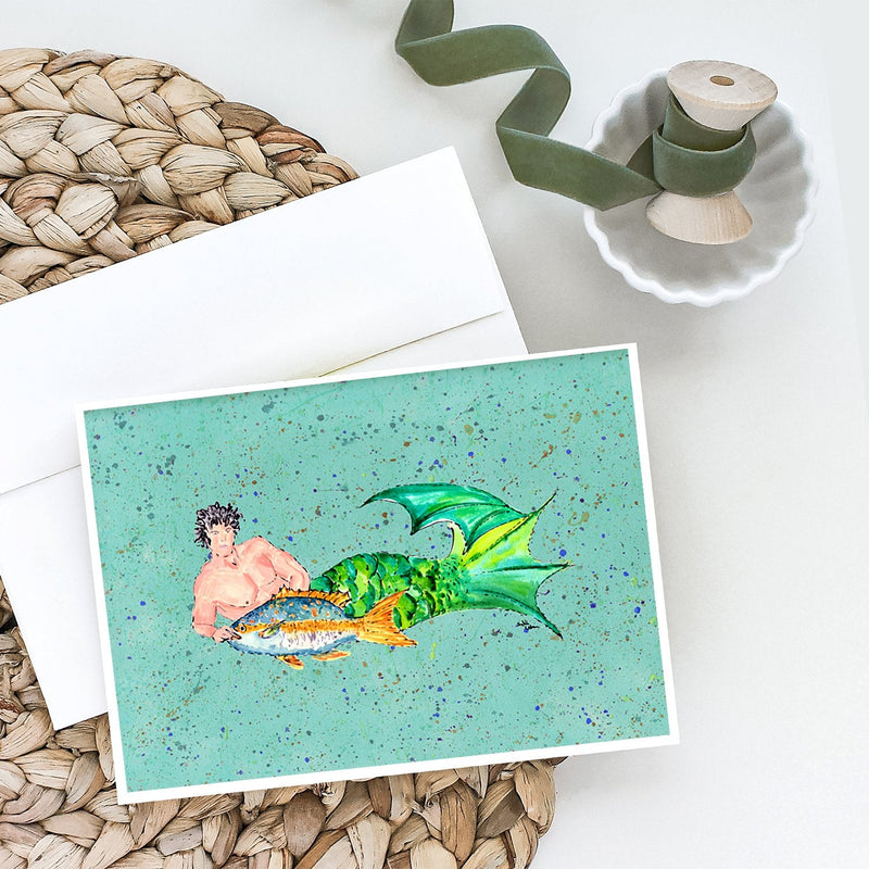 Black Headed Merman Greeting Cards and Envelopes Pack of 8