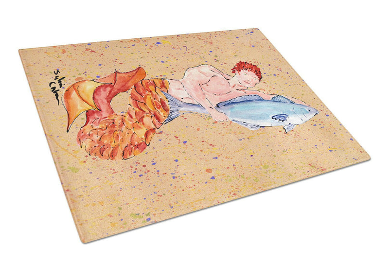 Merman  Glass Cutting Board Large