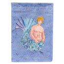 Blonde Merman House Flag 28x40 Porch Sleeve Pole Decorative Outside Yard Banner Artwork Wall Hanging, Polyester