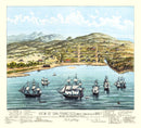 Vintage Map of San Francisco, California 1884