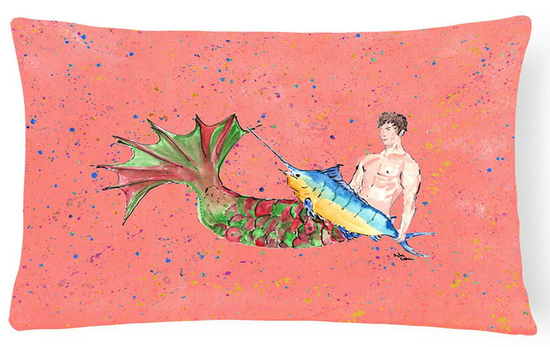 Merman   Canvas Fabric Decorative Pillow