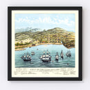 Vintage Map of San Francisco, California 1884