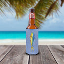Fish Dolphin Slim Can Hugger , Insulated Foam Hugger for 12 oz Slim Cans, Beer Bottles & Water Bottles, Printed in USA