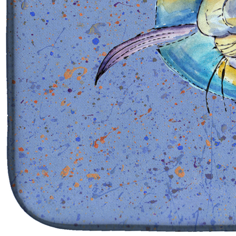 Blue Marlin Dish Drying Mat – Absorbent, Artistic Kitchen Essentials 8350DDM