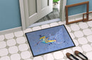 Blue Marlin Doormat - 24x36 Decorative Floor Mat – Indoor/Outdoor Rug