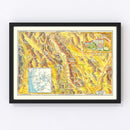 Vintage Map of Death Valley National Park, 1934