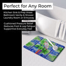 Egret Memory Foam Kitchen Mat Machine Washable Anti-Fatigue Cushion Comfort Bath or Kitchen Rug