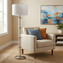 Nimbus - Floor Lamp With 3 Way Rotary Switch Clear Body Base - Silver Gray / White by HouseOfZazla