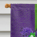 Mardi Gras Mask House Flag 28x40 Porch Sleeve Pole Decorative Outside Yard Banner Artwork Wall Hanging, Polyester