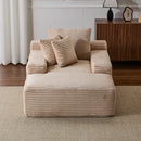 Oversized Chaise Lounge Chair Cozy Cloud Couch With 3 Throw Pillows And Wide Armrest by HouseOfZazla